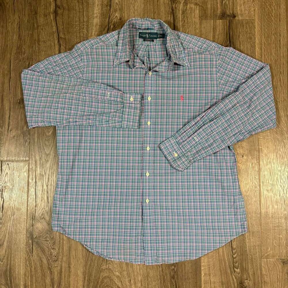 Ralph Lauren Classic Fit Button Up Shirt XL Pastel Plaid